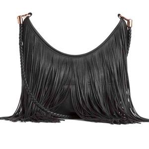 Black Fringe Crossbody